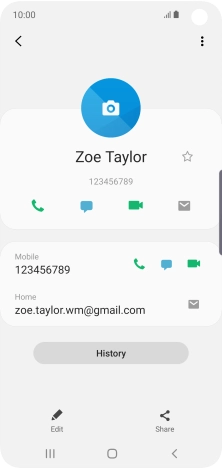 Press the call icon next to the required number.