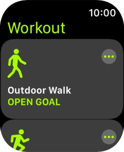 Press the required training activity to start it.