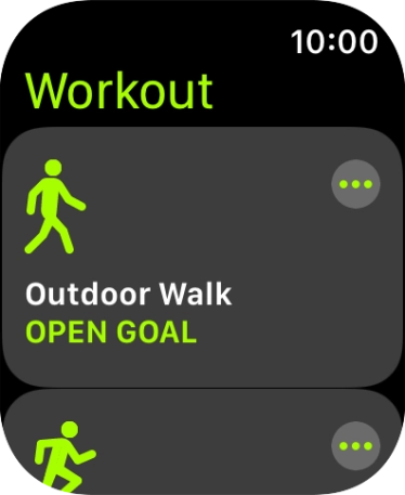 Press the required training activity to start it.