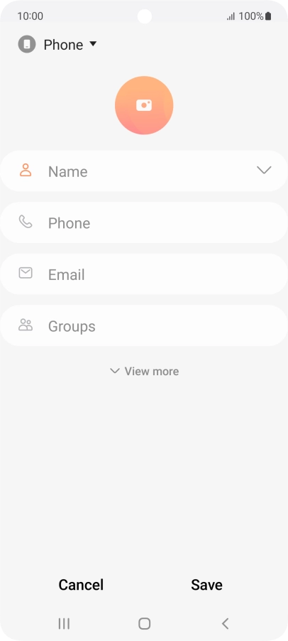 Press Name and key in the required name.