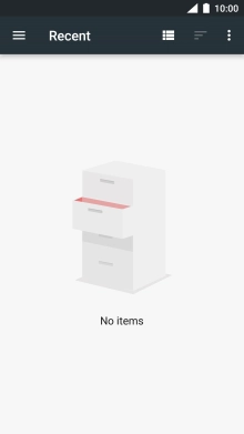 Slide your finger right starting from the left side of the screen.