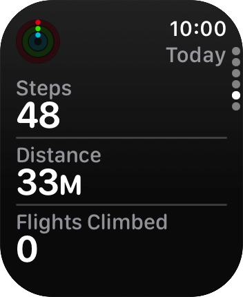Slide your finger downwards to return to the overview with the coloured rings. Slide your finger downwards to return to the overview with the coloured rings.