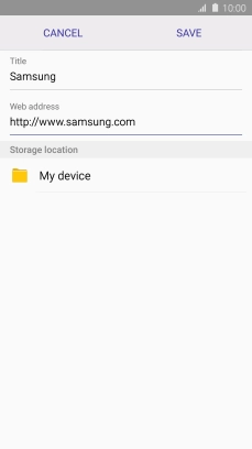 Key in the required name of the bookmark and press SAVE.