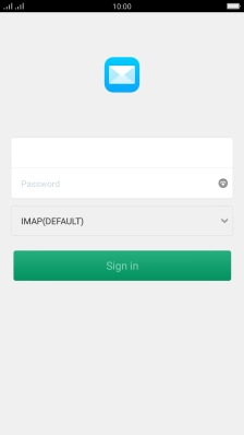 Press Password and key in the password for your email account.
