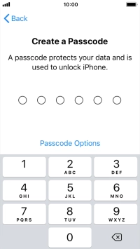 Press Passcode Options.