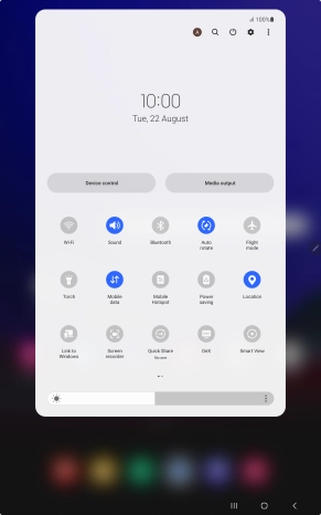 Press the settings icon.