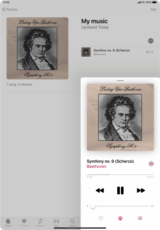 Press arrow right to go to the next audio file.