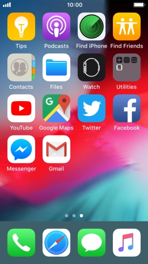 Press and hold the required app until the icons start to jiggle.