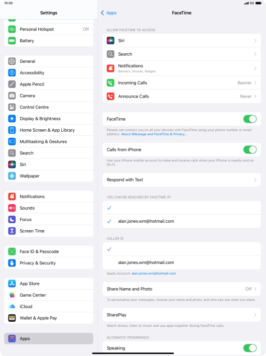 Press the indicator next to 