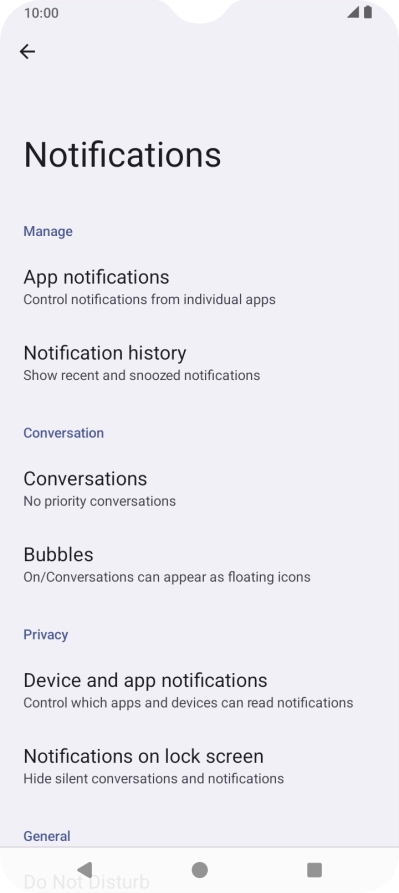 Press App notifications.