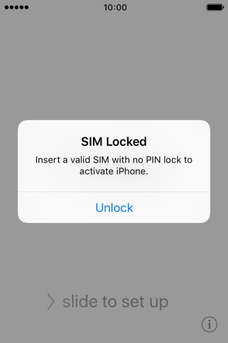 If your SIM is locked, press Unlock.