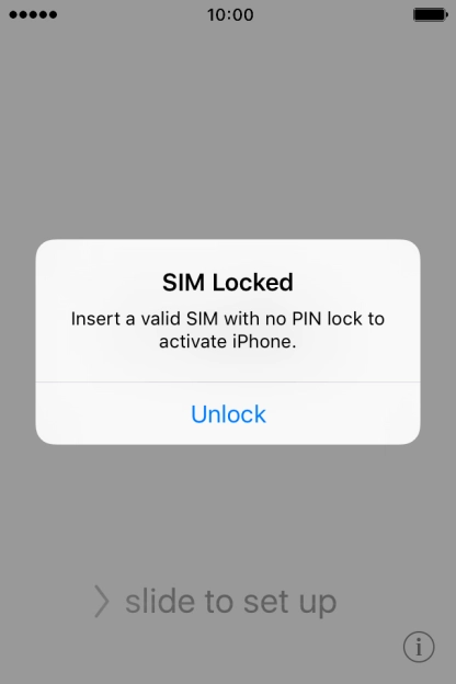 If your SIM is locked, press Unlock.