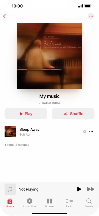 Go to the required category or playlist and press the required audio file.