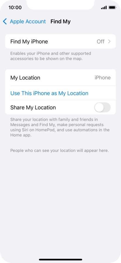 Press Find My iPhone.