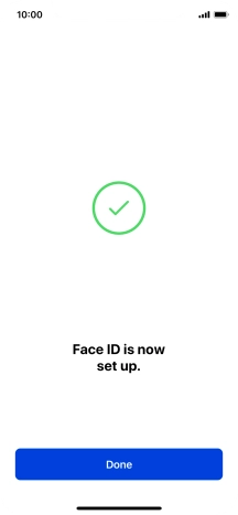 Press Done. If you haven't previously selected a phone lock code, key in a code of your own choice twice.
