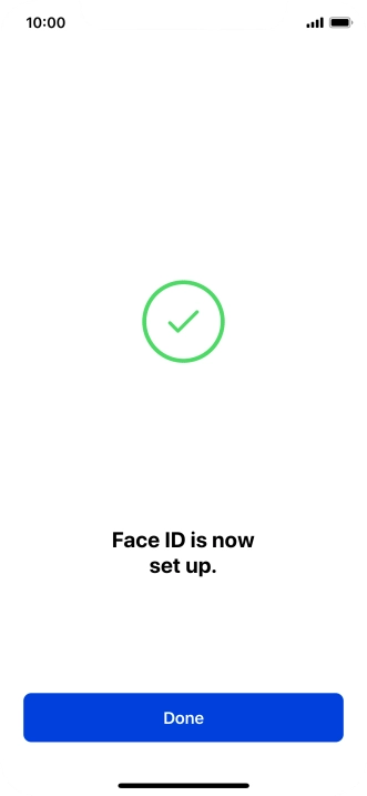 Press Done. If you haven't previously selected a phone lock code, key in a code of your own choice twice.