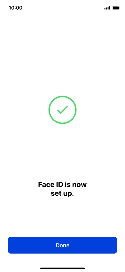Press Done. If you haven't previously selected a phone lock code, key in a code of your own choice twice.