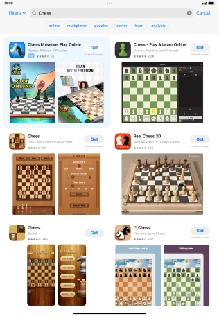 Press the required app.