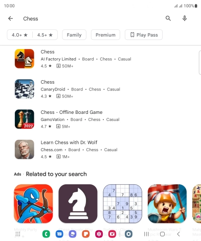 Press the required app.
