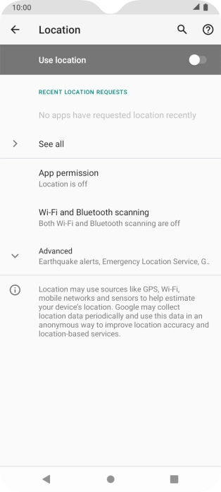 Press the indicator next to 