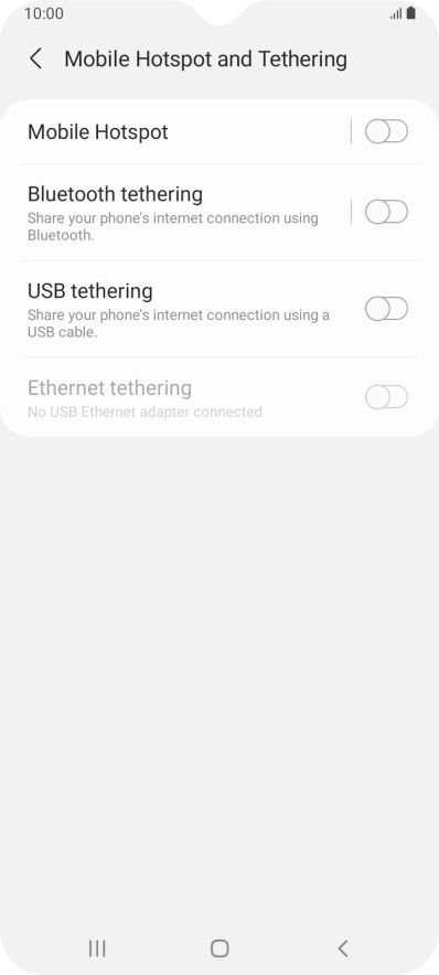 Press Mobile Hotspot.