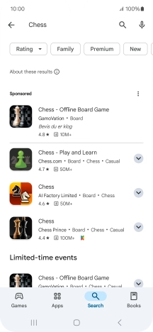Press the required app.