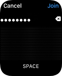 Key in the password for the Wi-Fi network and press Join. Key in the password for the Wi-Fi network and press Join.