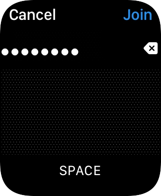 Key in the password for the Wi-Fi network and press Join. Key in the password for the Wi-Fi network and press Join.
