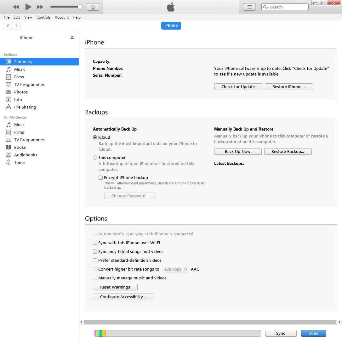 Click the required category, and follow the instructions on the screen to select the required settings.