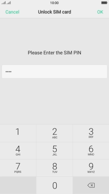 Key in your PIN and press OK.