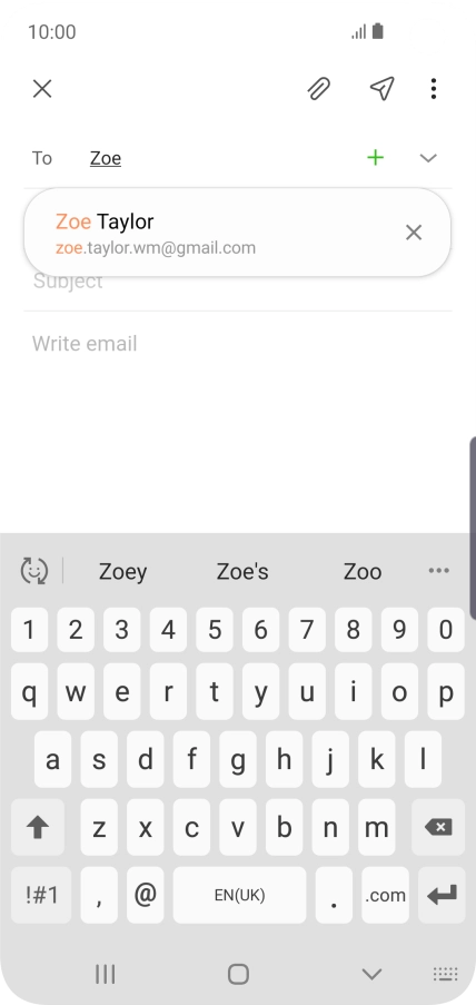 Press the required contact. Press the required contact.