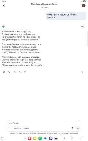 You can ask Gemini to generate a text based on your description.