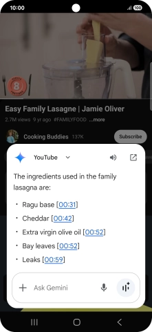The answer from Gemini to your question is displayed.