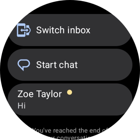 Press the required text message to read it.