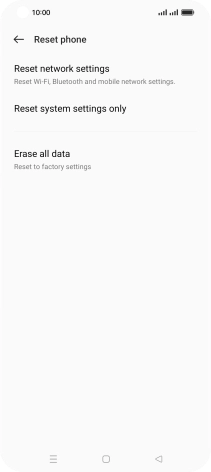 Press Erase all data.