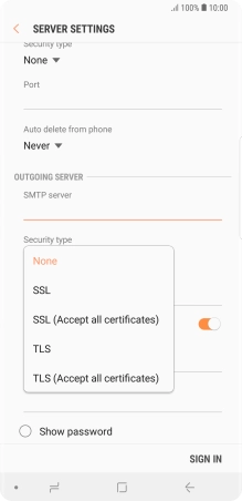 Press None to turn off the function.