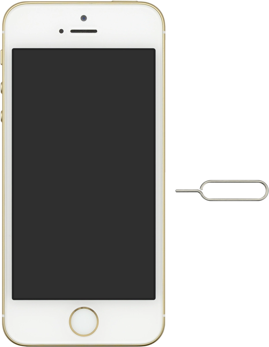 Find the opener for the SIM holder.