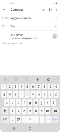 Press the required contact. Press the required contact.