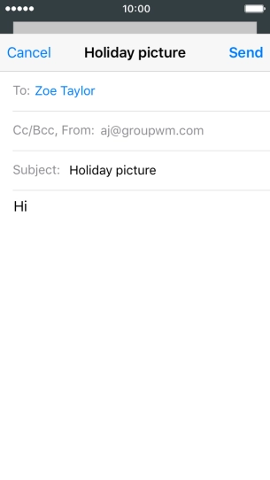 Press and hold the text input field until a pop-up menu is displayed.