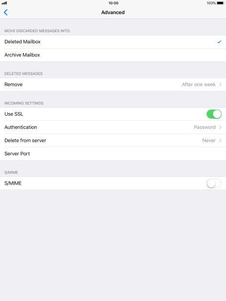 Press the indicator next to 
