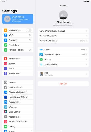 Slide your finger upwards starting from the bottom of the screen to return to the home screen.