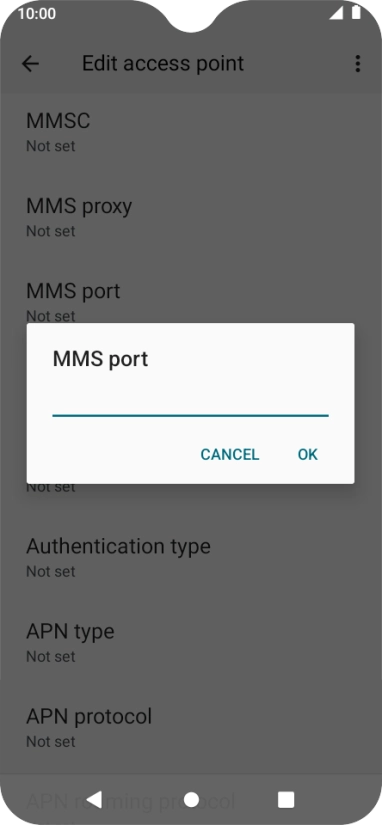 Key in 8080 and press OK.