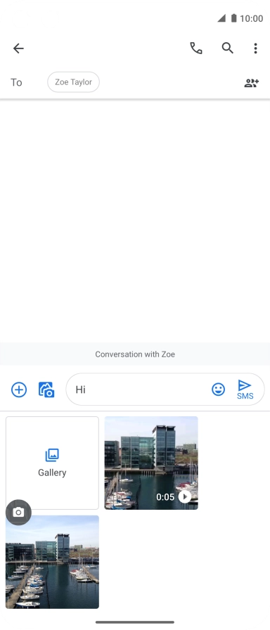 Press Gallery and go to the required folder.