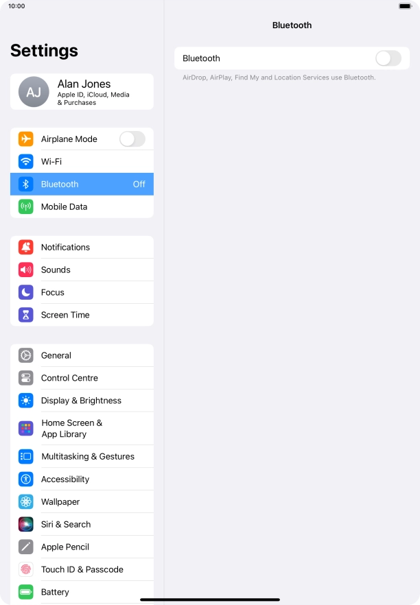 Press the indicator next to 
