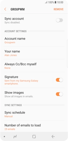 Press the indicator next to 