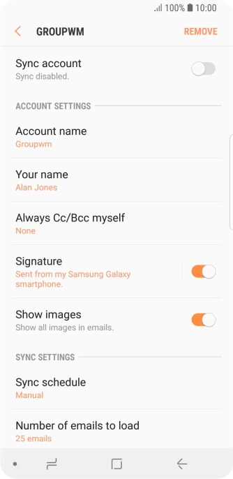 Press the indicator next to 