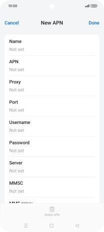 Press the field below 