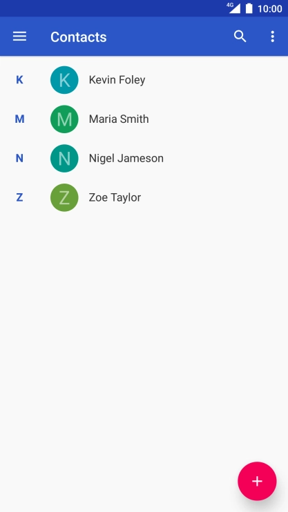 Press the new contact icon.
