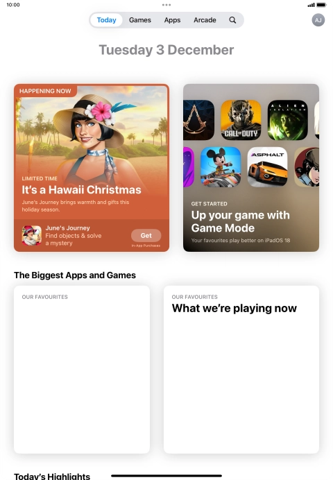 Press the search icon.