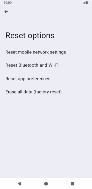 Press Reset mobile network settings.